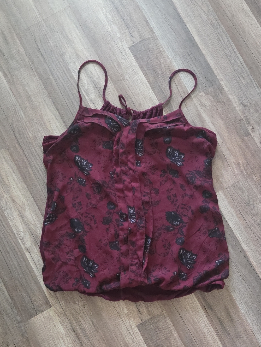 Maurices Maroon Floral Cami Top